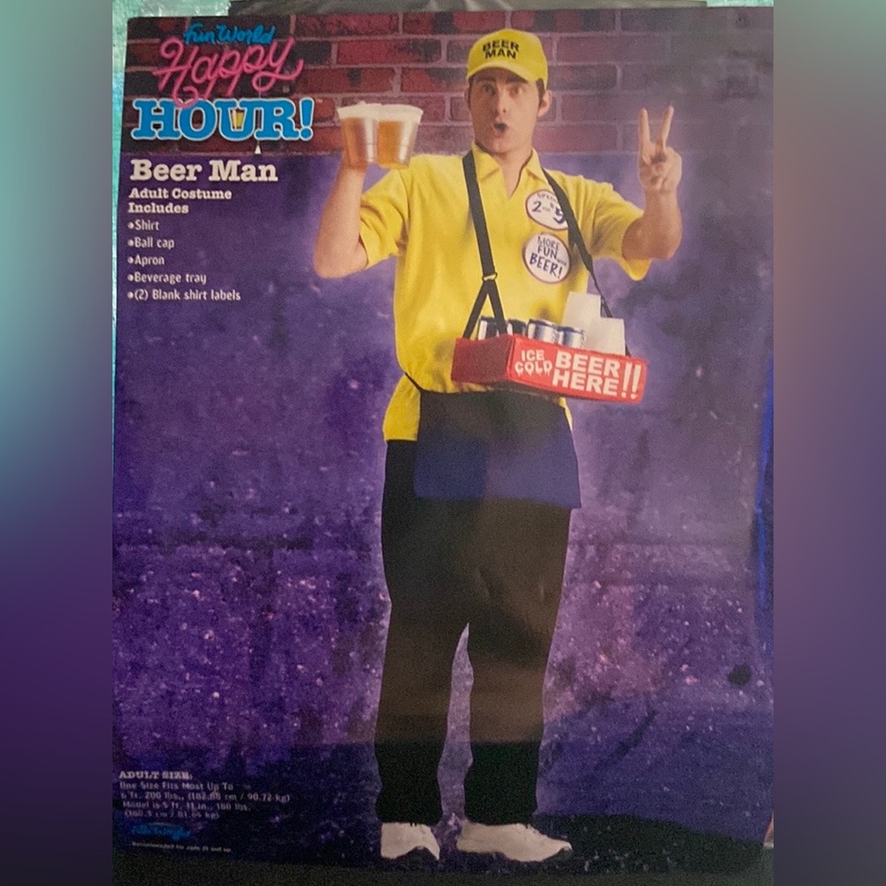 🎃 Halloween Costume🍺 “Beer Man” Adult Men’s One Size